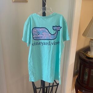 Vineyard Vines Aqua Whale Tee